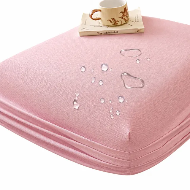 SWGOTA Waterdicht hoeslaken 100 x 200 cm met 1 kussensloop - Roze - Geborstelde stof - Voor matrassen tot 30 cm hoog