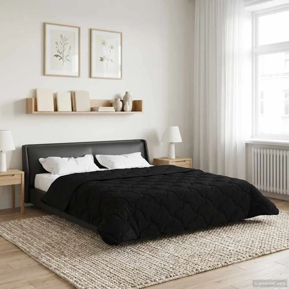vidaXL Vol jaar dekbed 200 x 220 cm zwart, foto 4