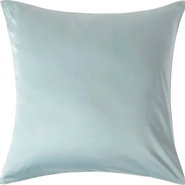 Homescapes Biologisch Kussensloop 60x60 cm – Eendenei Blauw – 100% Egyptisch Katoen Satijn – Draaddichtheid 400