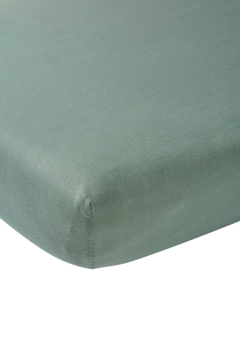 Meyco jersey baby hoeslaken ledikant 60x120 cm stone green, foto 2