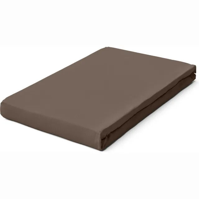 schlafgut Pure Bio Katoen Jersey Hoeslaken M - 120x200 - 130x220 790 Sand Deep