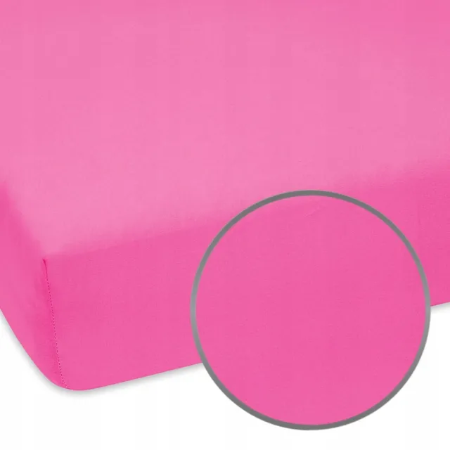 Designpremium Roze Jersey Hoeslaken 80x180 cm - Zacht Katoen met Elastiek