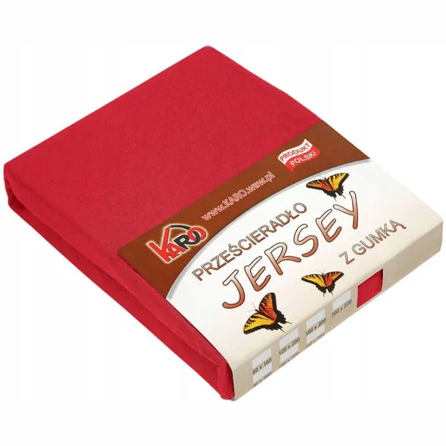 Jersey Hoeslaken met Elastiek 220x240 Rood Karo
