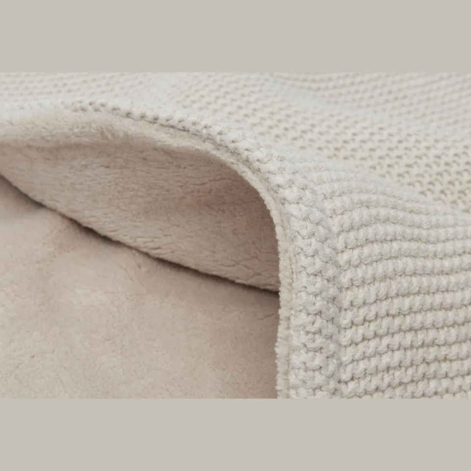 Jollein Basic Knit wiegdeken nougat zand, foto 6