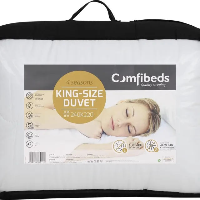 Comfibeds Topkwaliteit Comfibeds 4-seizoenendekbed (Kingsize) 240 x 220 Wit