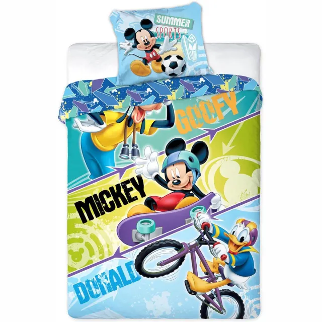 Disney Mickey Mouse Dekbedovertrek - Eenpersoons - 140 x 200 cm - Polyester Multicolor