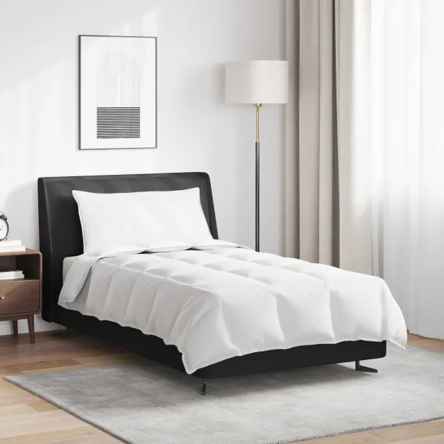 vidaXL 2-in-1 Dekbed met kussen 2 st Wit Donsveertjes