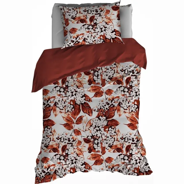 De Witte Lietaer Dekbedovertrek Katoen Flanel Mimulus - Tweepersoons - 200 x 200/220 cm - Rood