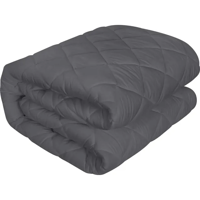 Bedding Gewatteerde Ingerichte Matrasbeschermer 135x190cm, Matrashoezen met diepe zakken tot 38 cm, superzachte Matrasdekken rondom elastiek heeft, niet waterdicht (Grijs)