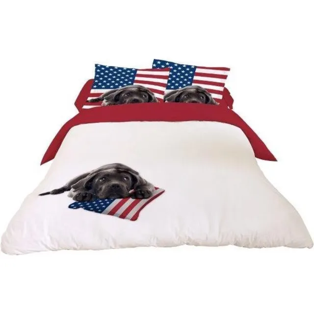 Welterusten Katoen dekbedovertrek Blacky in the USA 240x200/220 wit