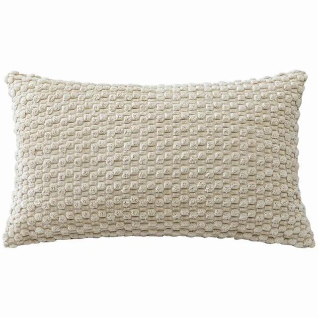 Unyqoos Stijlvolle beige kussenhoes met 3D bubbeltextuur voor een boho uitstraling