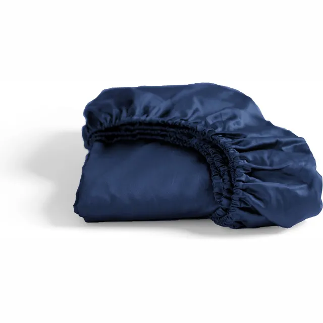 Cinderella Sundays - Hoeslaken (tot 25 cm) - Satijn - 180x200 cm - Blauw