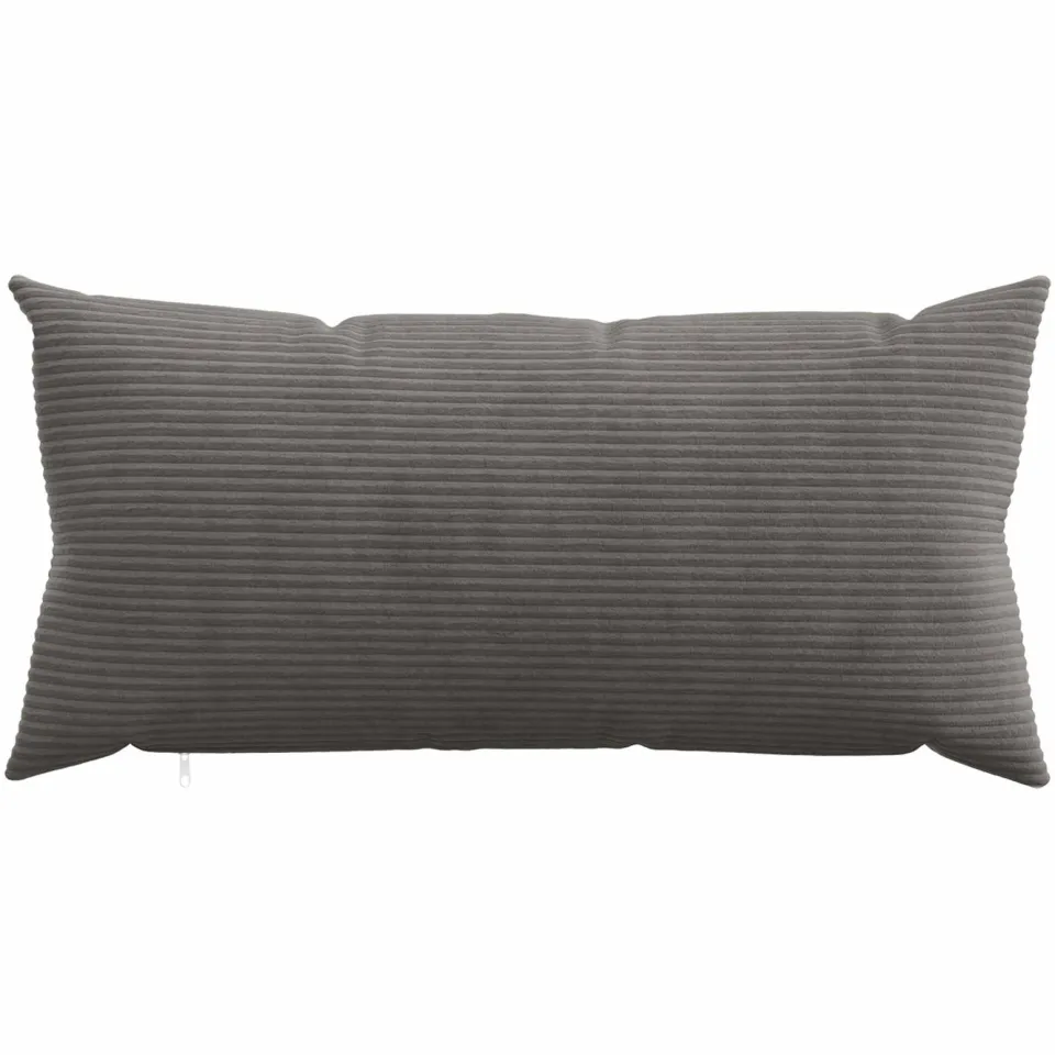 vidaXL Kussensloop 12 st HEERLEN Donkergrijs 40 x 80 cm corduroy