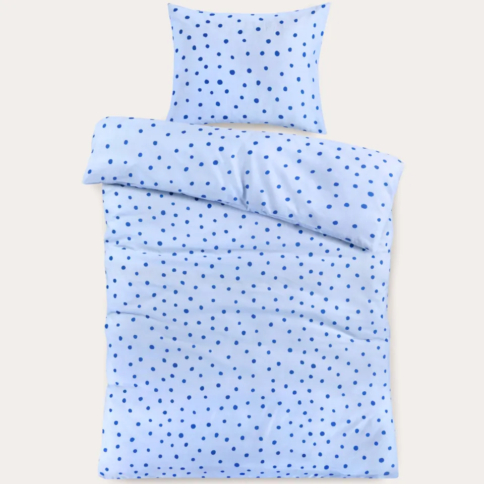 W polyester-katoenen dekbedovertrek kinderbed (120x150 cm) blauw, foto 2