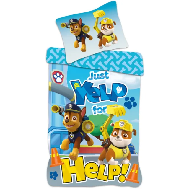 PAW Patrol Yelp for Help dekbedovertrek 140 x 200 cm - 70 x 90 cm Katoen Multicolor