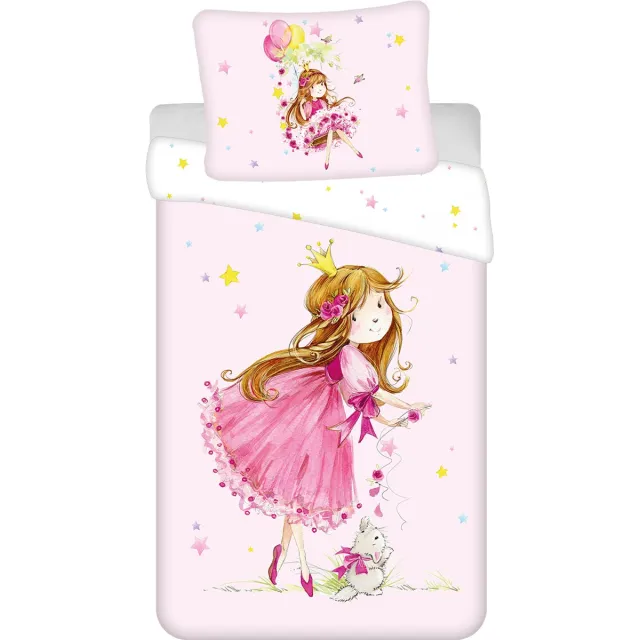 Sweet Home Dekbedovertrek Fairy - Eenpersoons - 140 x 200 + 70 x 90 cm - Katoen Roze