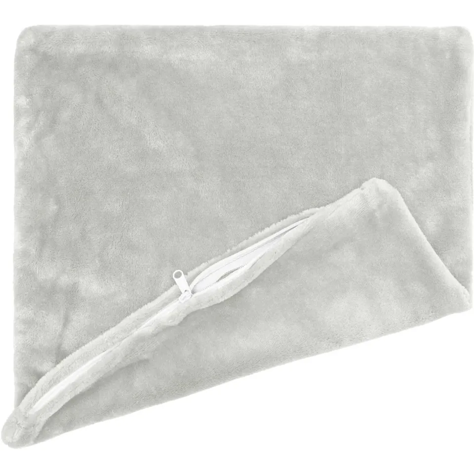 vidaXL Kussensloop 2 st HEERLEN Lichtgrijs 60 x 60 cm Flanel, foto 3