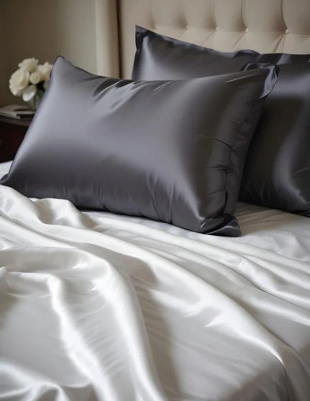 inSilk Zijden Kussensloop - Antraciet - 60 x 70 cm - Premium Kwaliteit - inSilk - 100% Zijde - Glad en Soepel - Luxe en Zacht