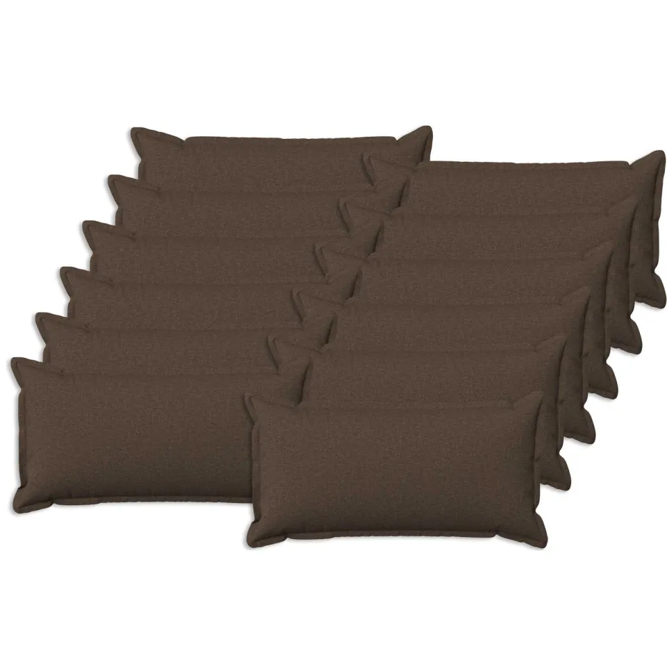 vidaXL Kussensloop 12 st HOUTEN Taupe 40 x 80 cm Faux Linnen, foto 3