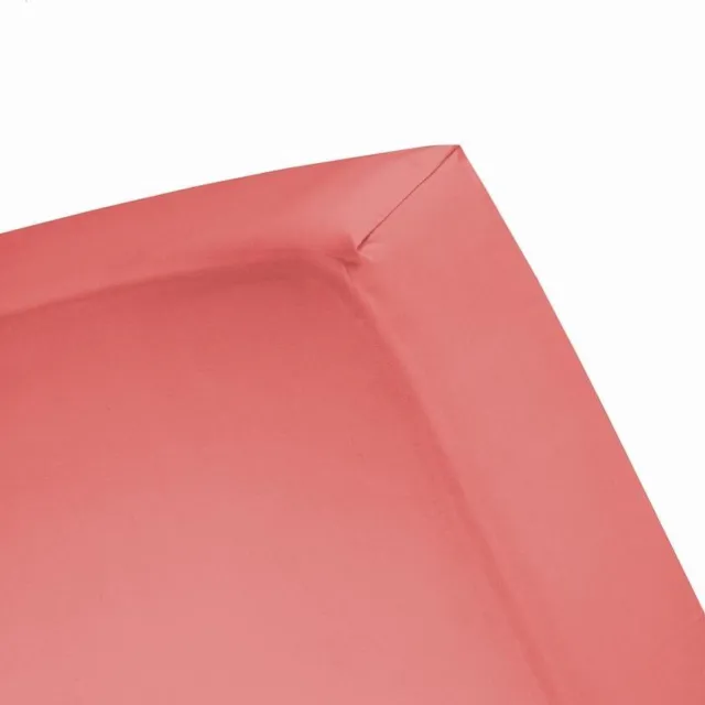 Damai Hoeslaken (tot 25 cm) - Katoen - 80 x 200 cm - Coral Roze