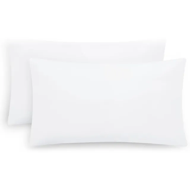 Ibenzoa Kussenslopen Set van 2 in Luxe Microvezel met Ritssluiting - 40 x 60 cm - Wit