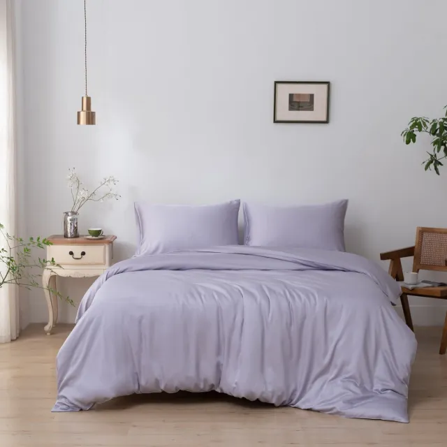 Boomba Bamboo Bamboe dekbedovertrek Lavender Mist lila 140x200 cm – zacht, ademend & duurzaam | Boomba Bamboo®