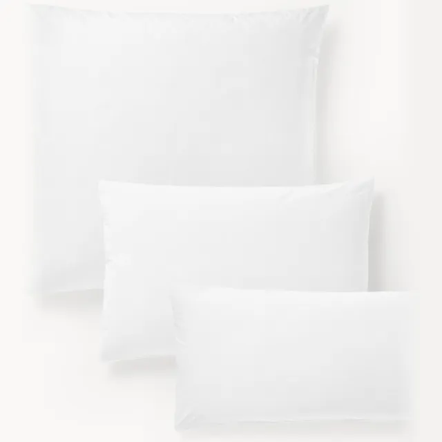 Westwing Collection Katoenen perkal kussenhoes Elsie Wit