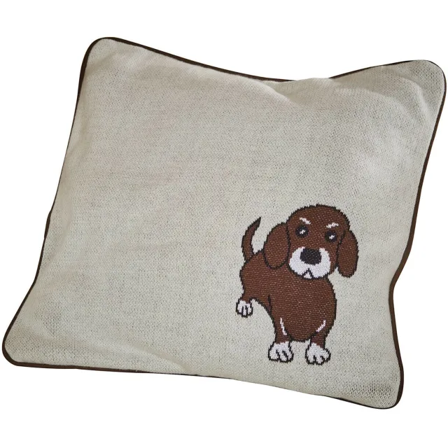 Loberon Kussenhoes Mehrana grijs/bruin