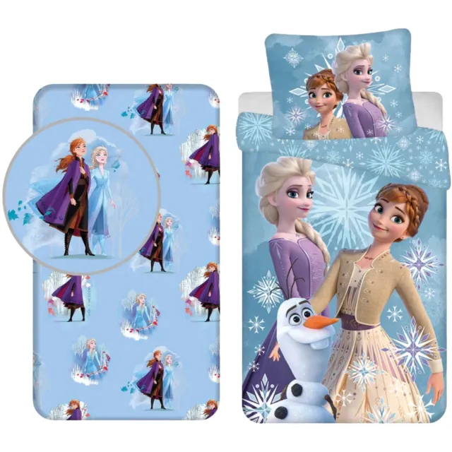 Disney Frozen Frozen Dekbedset - Dekbedset - Dekbedovertrek - Hoeslaken - Kussensloop Blauw set