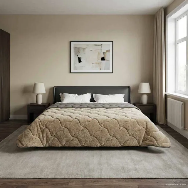 vidaXL Zomer Dekbed 260 x 240 cm Zomer Lichtgrijs