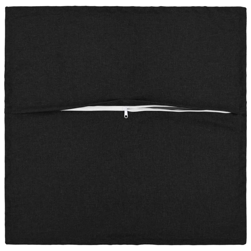 vidaXL Kussensloop 6 st HOUTEN Zwart 60 x 60 cm Faux Linnen, foto 4