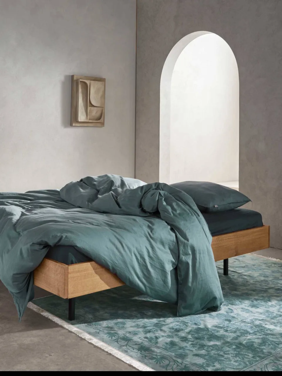 Essenza Minte katoensatijnen dekbedovertrek denim blauw, foto 3