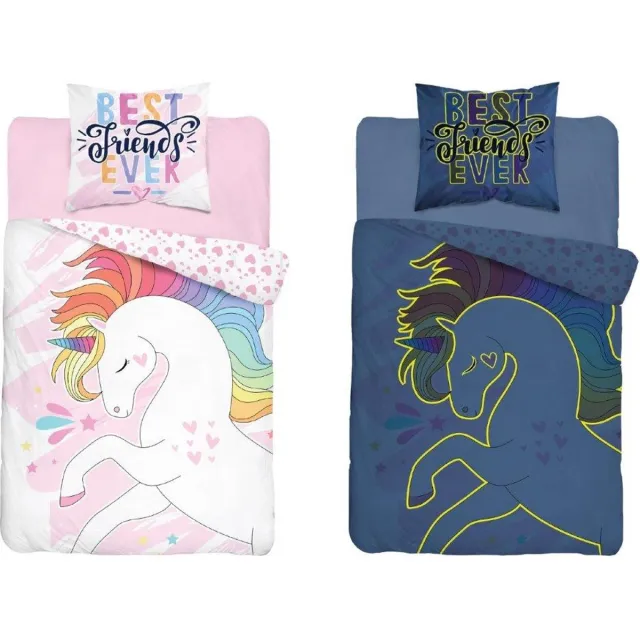 Unicorn Eenhoorn Dekbedovertrek Katoen Grote Kussensloop roze