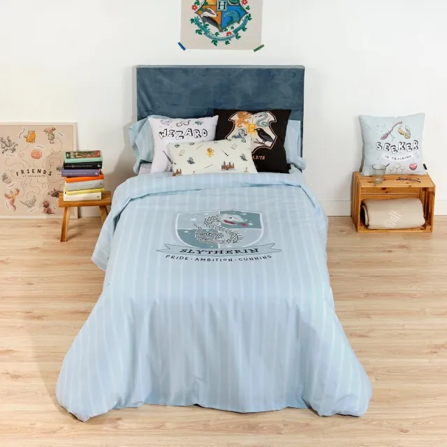 Harry Potter Dekbedovertrek Slytherin 100% Katoen met Knopen Multicolor