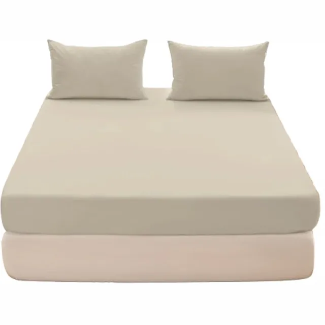 cotton world Jersey Hoeslaken Beige Katoen met Elastiek - Diverse Kleuren