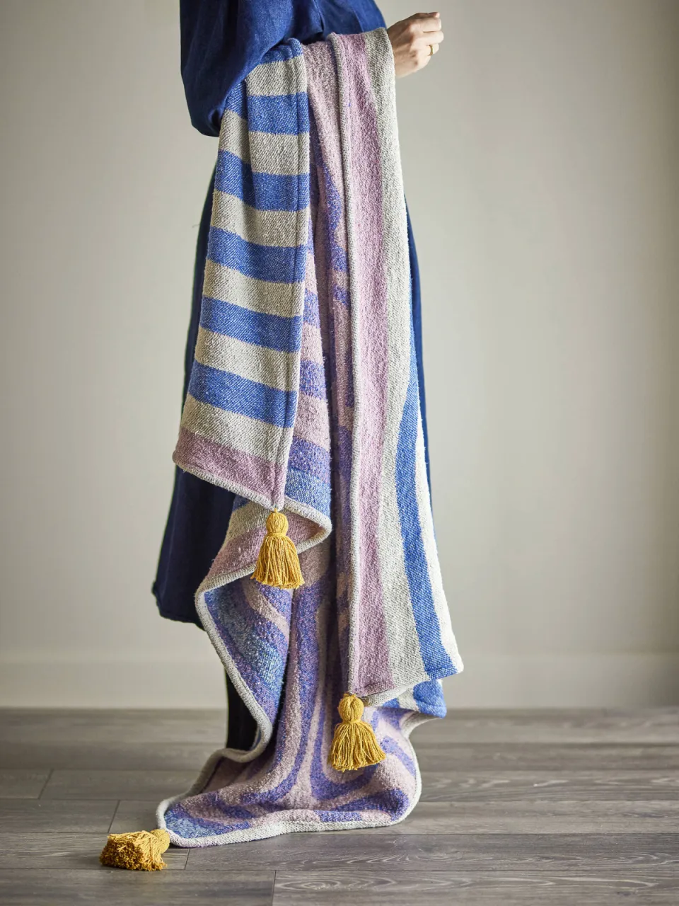 Bloomingville Arlie plaid blauw, foto 3
