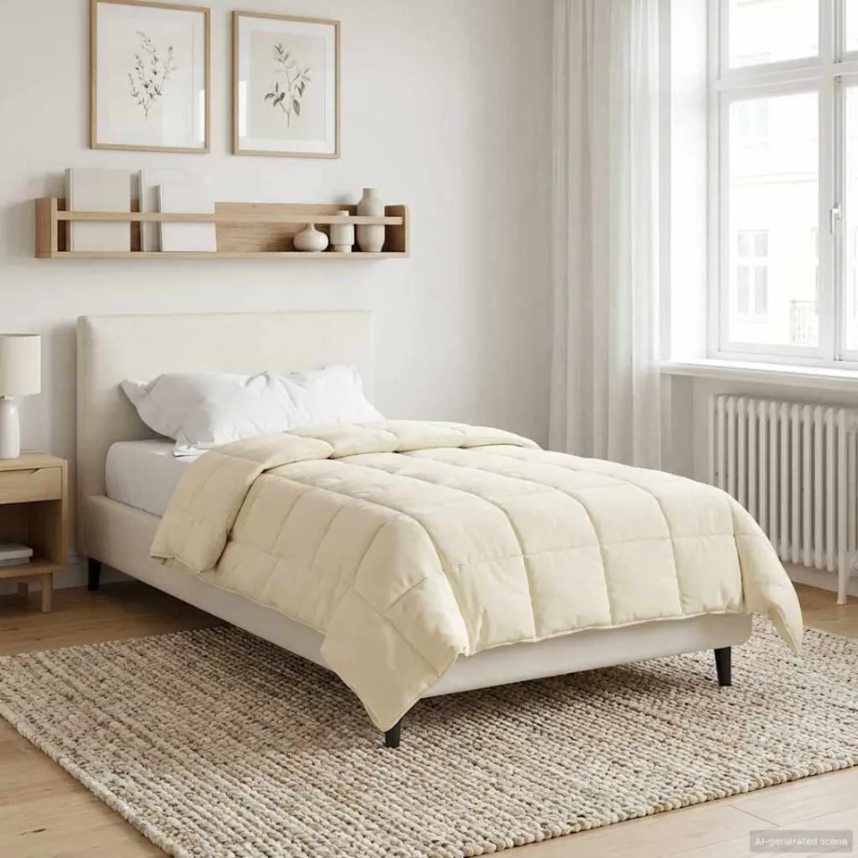 vidaXL Vol jaar dekbed 135 x 200 cm crème, foto 4