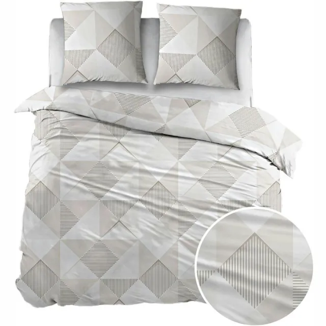 Percalino Dekbedovertrek - Beige Bollen Perkalkatoen - B 240 x L 220 cm - Vochtabsorberend - 000026-B 240 x L 220 cm
