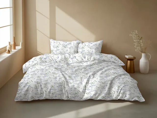 Zohome Dekbedovertrek Amadoro - White - Bloemen - Dekbedovertrek - 100% Katoen - SS26 Amadoro White