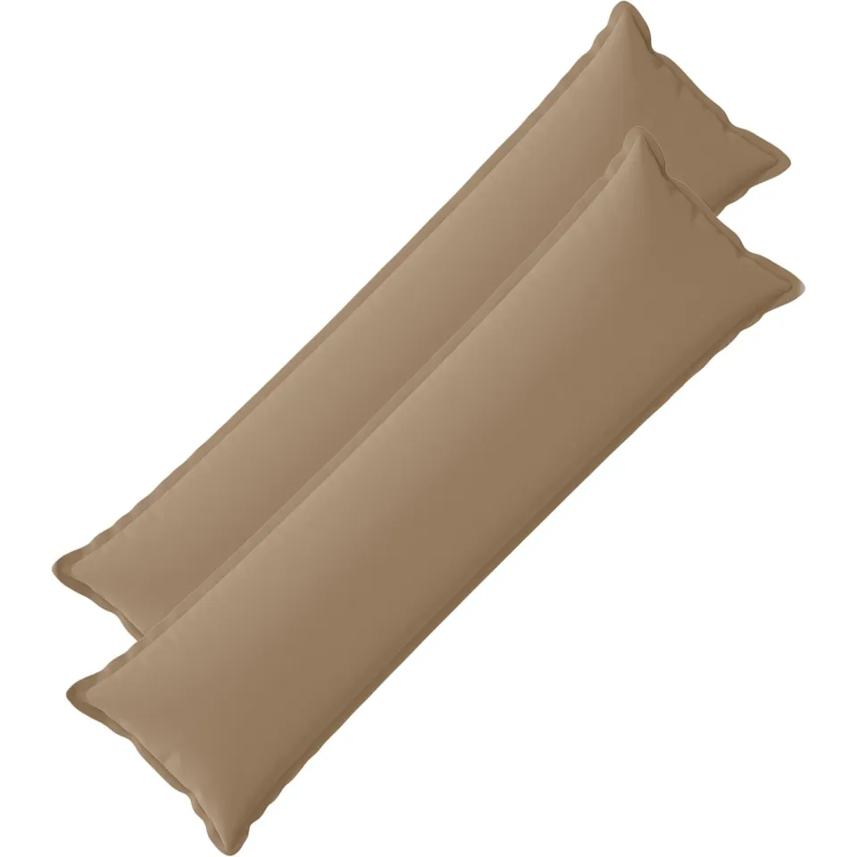 vidaXL Kussensloop 2 st HOUTEN Taupe 40 x 145 cm Polyester