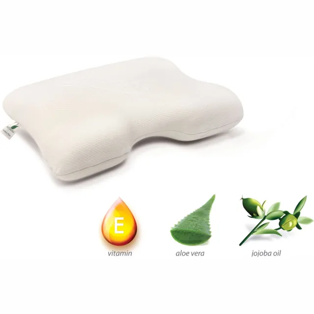 Smartsleepers.nl Orthoplus verjongingskussen - Anti-Aging - smartfoam - memoryfoam - nasaschuim - traagschuim - orthopedisch - vermindert nekklachten - 30 dagen proefslapen wit