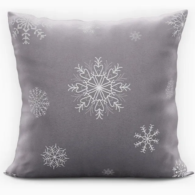 Markizeta Decoratieve Kussenhoes Velvet 40x40 cm met Metallic Accent Grijs