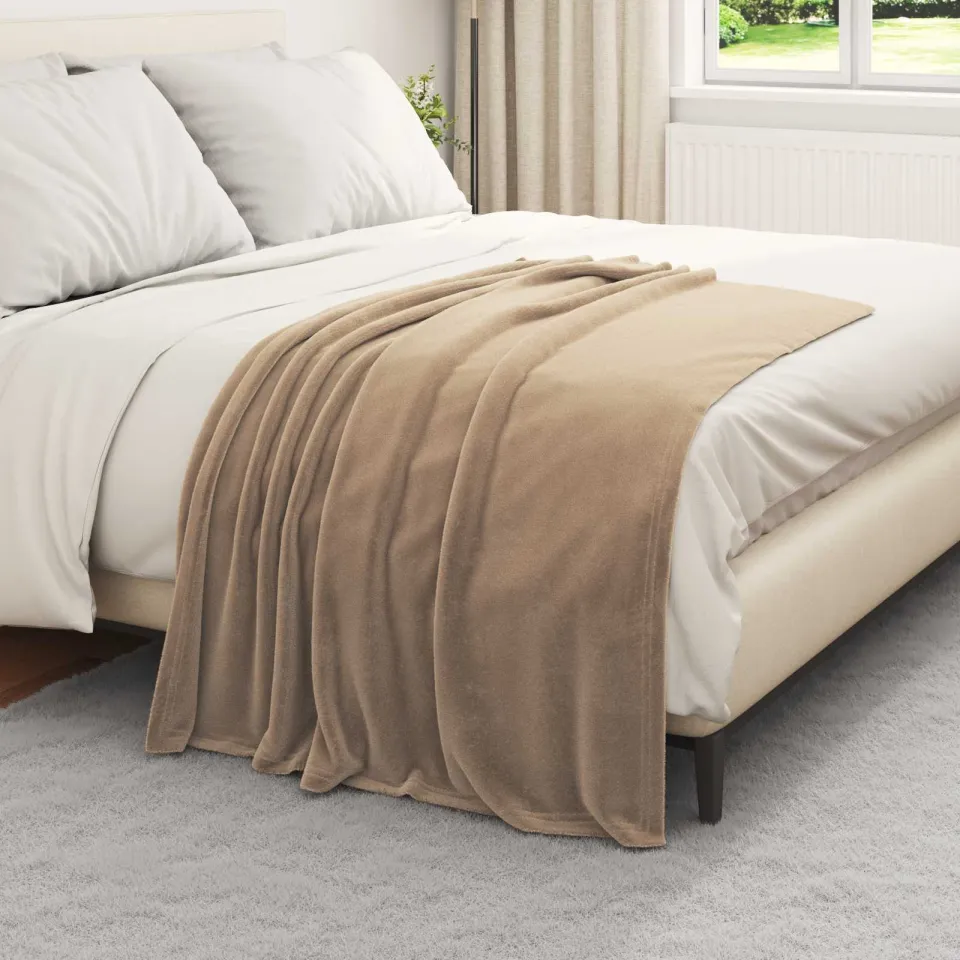 vidaXL Kleden 6 st Camel 150 x 130 cm 3,04 kg Fleece, foto 3