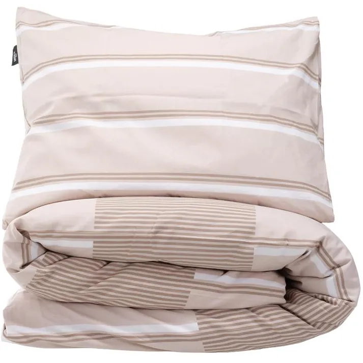 Mexx Home katoenen dekbedovertrek - beige Beige, zand