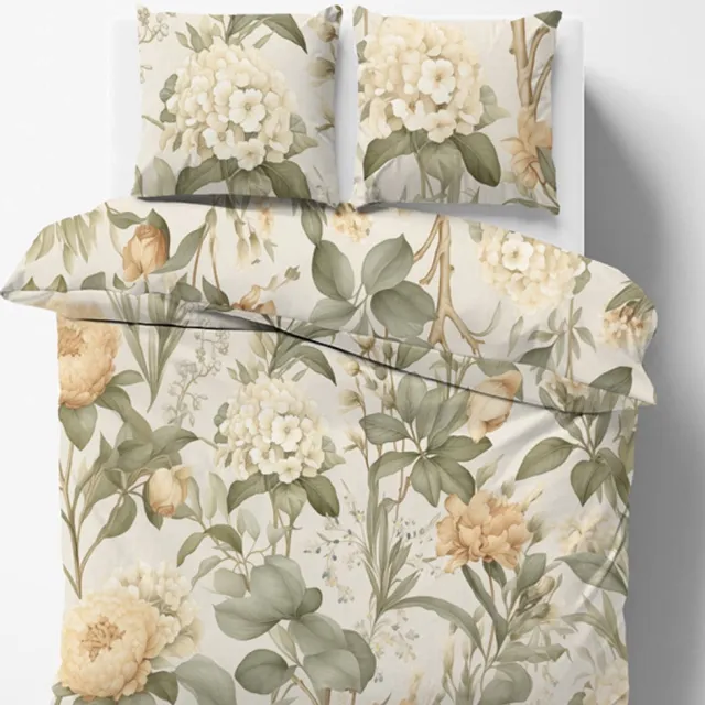 iSleep Dekbedovertrek Rosa - Litsjumeaux XL - 260x200/220 cm - Creme
