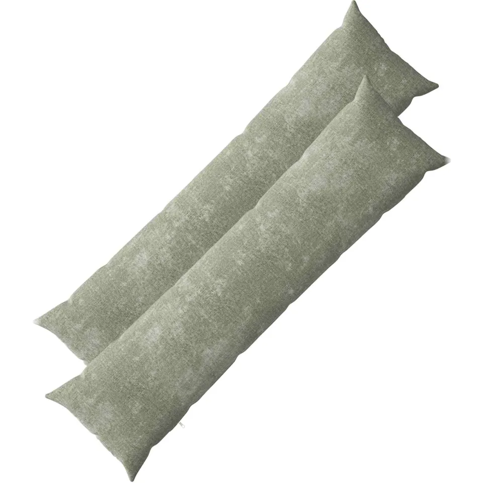 vidaXL Kussensloop 2 st HEERLEN Groen 40 x 145 cm Chenille Stof