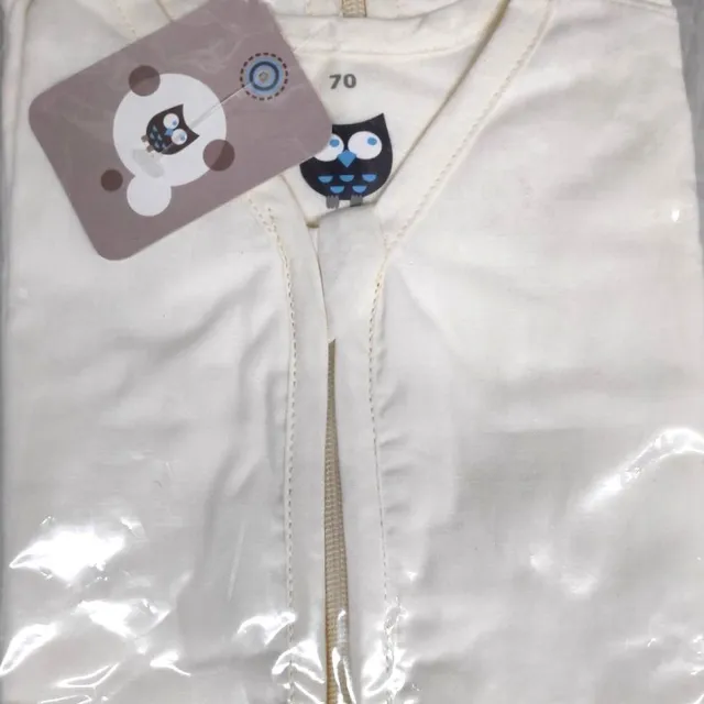 Briljant Katoenen Zomerslaapzak - 70cm - kleur Off White
