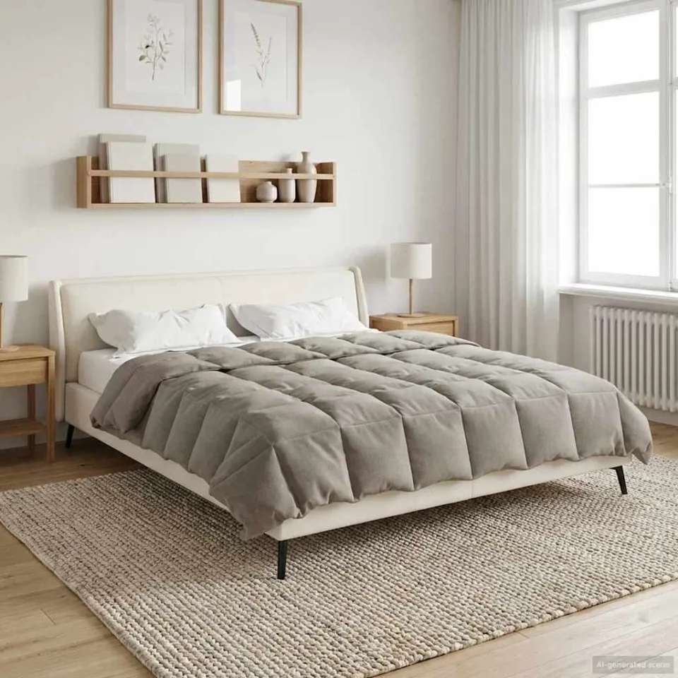 vidaXL Winter Dekbed 200 x 220 cm Winter Microfiber (100% polyester) groen, foto 4