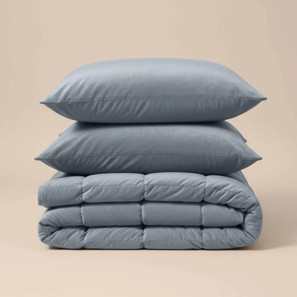 W velvet dekbed zonder overtrek - blauw, foto 5