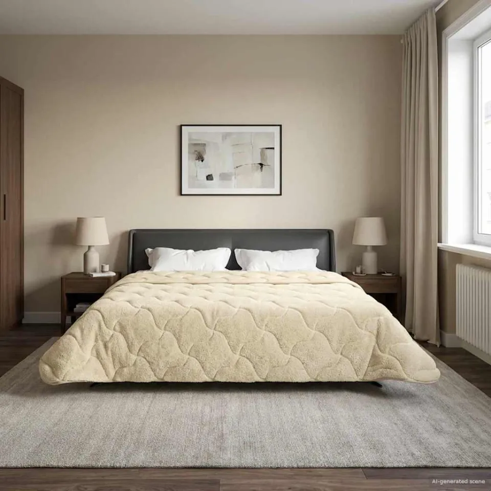 vidaXL Zomer Dekbed 260 x 220 cm Zomer crème, foto 4